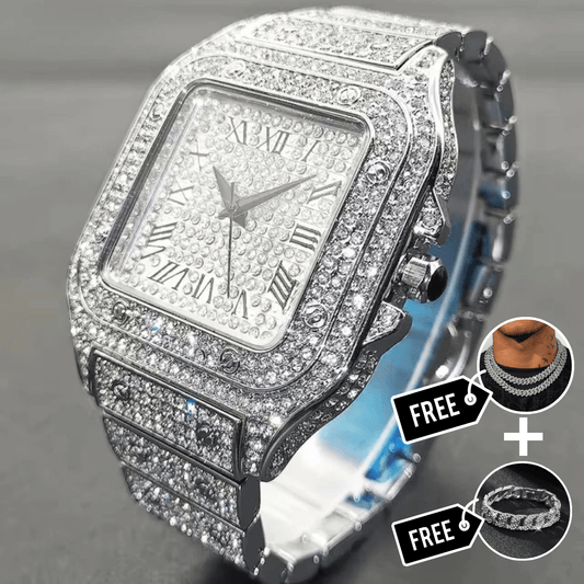 Rebolet | VVS Diamantbesetzte Santos Uhr – Hochwertige Luxus-Armbanduhr