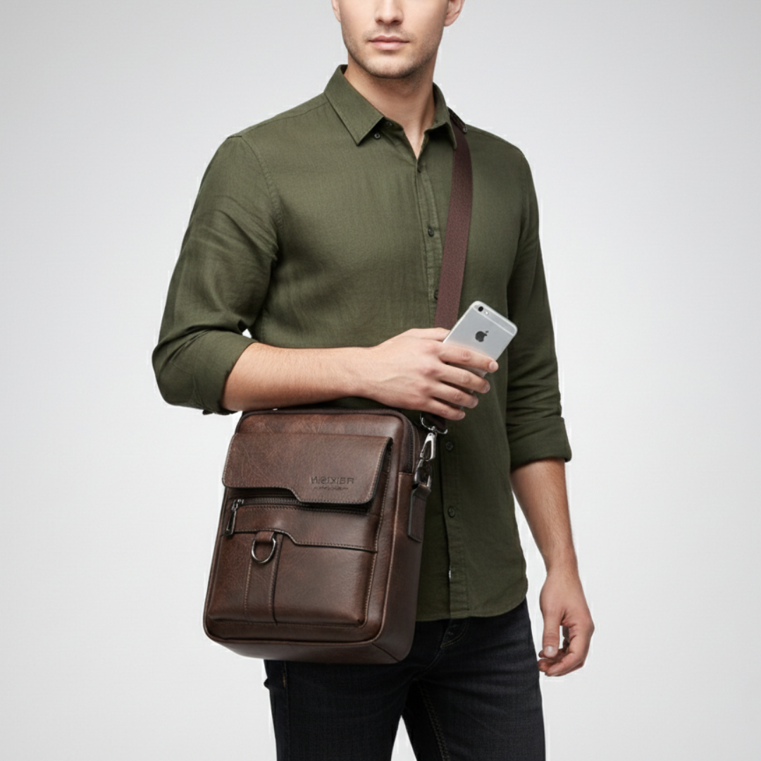 Kompakte PU-Messenger-Tasche