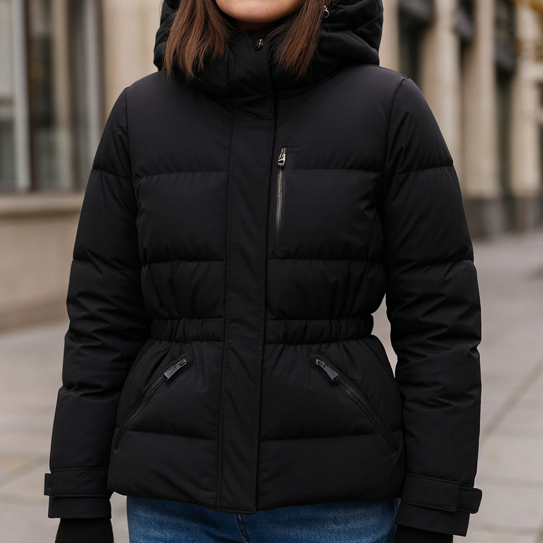 Damen Winterjacke mit Kapuze & Gürtel, winddicht & warm – Nordspur ArcticBelt Coat