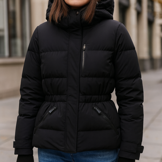 Damen Winterjacke mit Kapuze & Gürtel, winddicht & warm – Nordspur ArcticBelt Coat