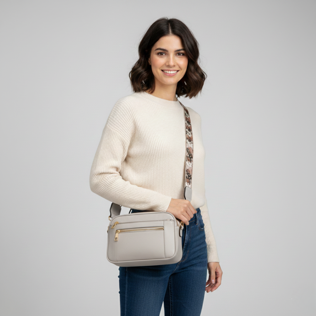 Weiche, quadratische Crossbody-Tasche
