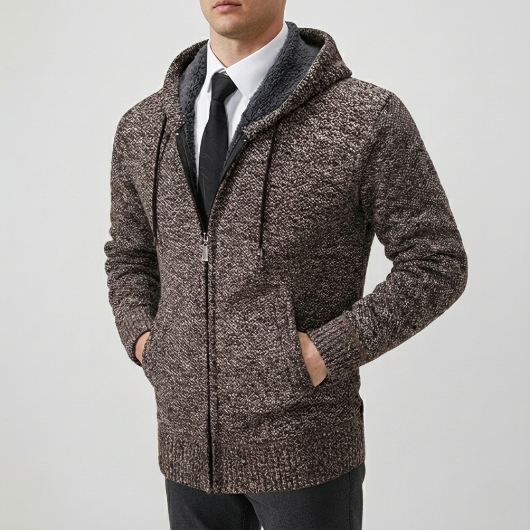 Herren Casual-Cardigan mit Reißverschluss