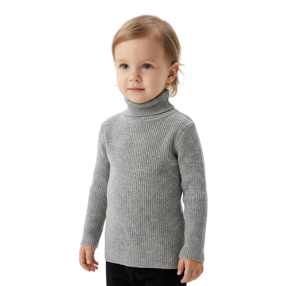 Gerippter Rollkragenpullover