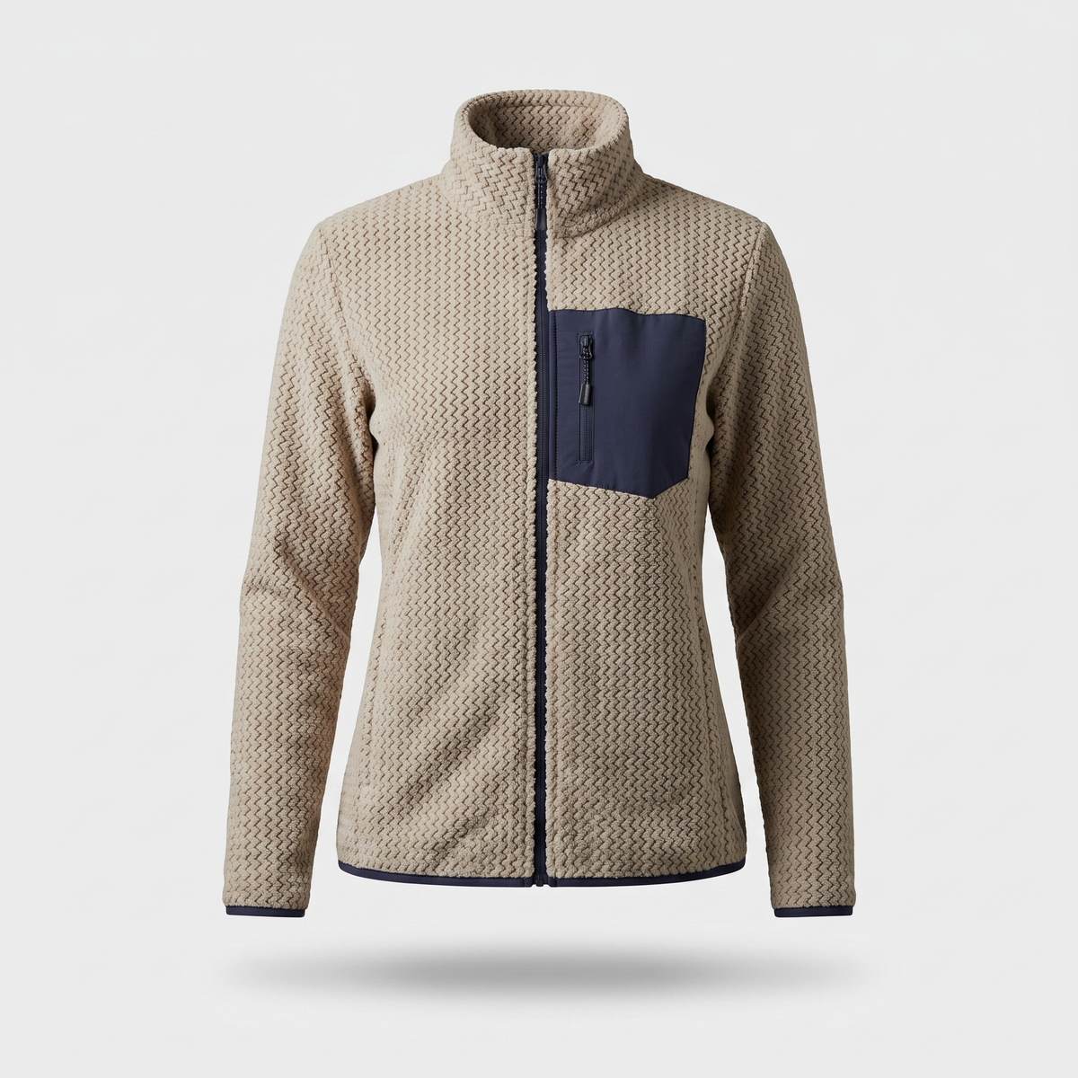 Damen Fleecejacke – durchgehender Reißverschluss zum Wandern