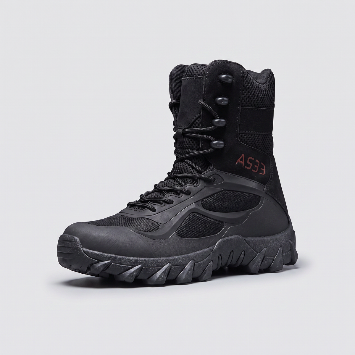 Herren Wanderstiefel mit Seitenreißverschluss – Schnür-Wanderschuhe mit Profilsohle