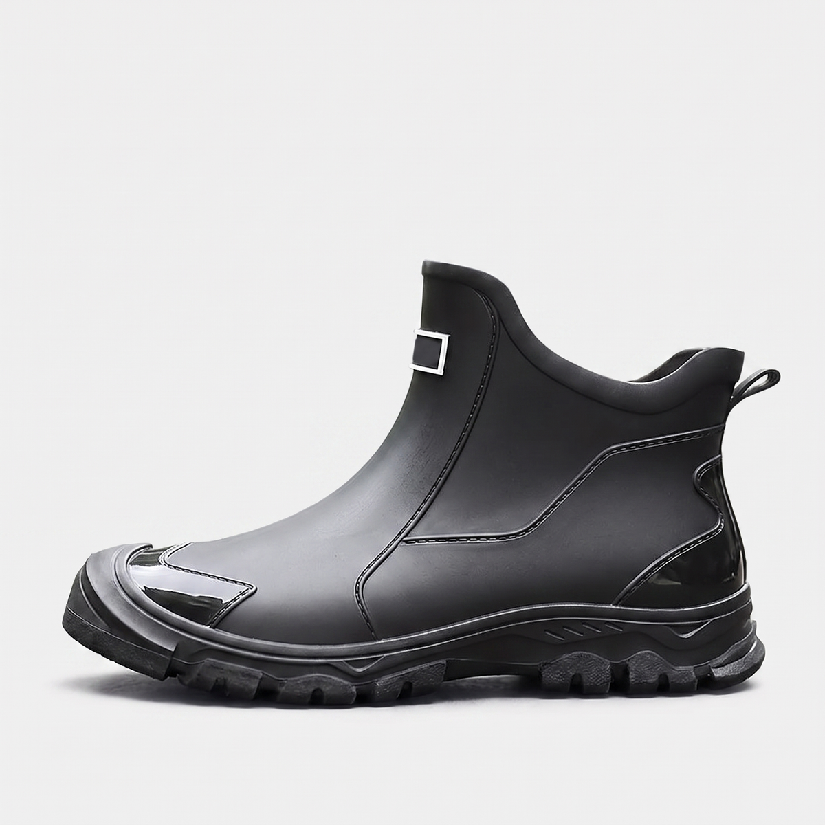 Knöchelhohe Gummistiefel – kurze wasserdichte Wellington-Boots zum Reinschlüpfen