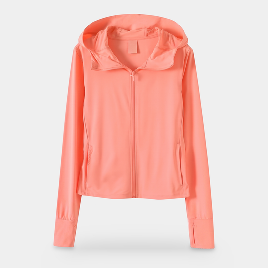 Damen Sonnenhoodie mit Reißverschluss – leichte UV-Schutzjacke