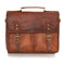 NAMA 'Charlie' Umhängetasche Echtes Leder M 13 Zoll Schultertasche Vintage Messenger Bag Aktentasche Business Tasche Lehrertasche Laptoptasche Naturleder Braun