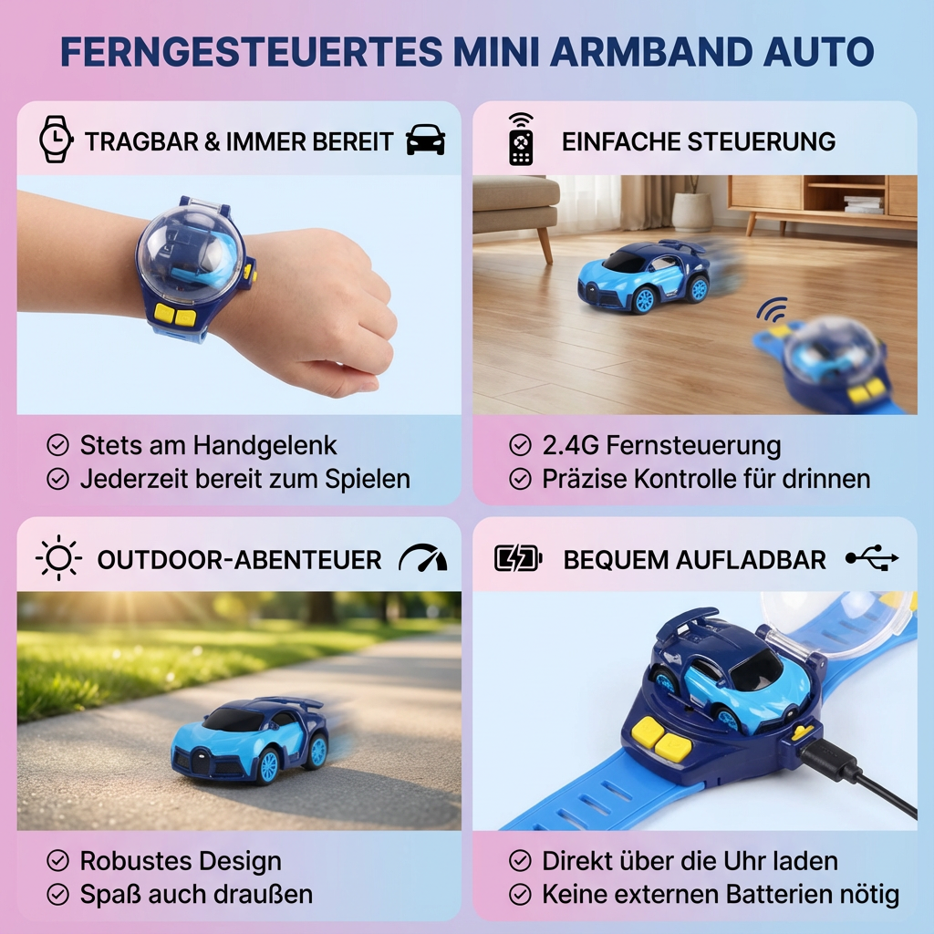 Rebolet | Ferngesteuertes Mini Armband Auto Spielzeug