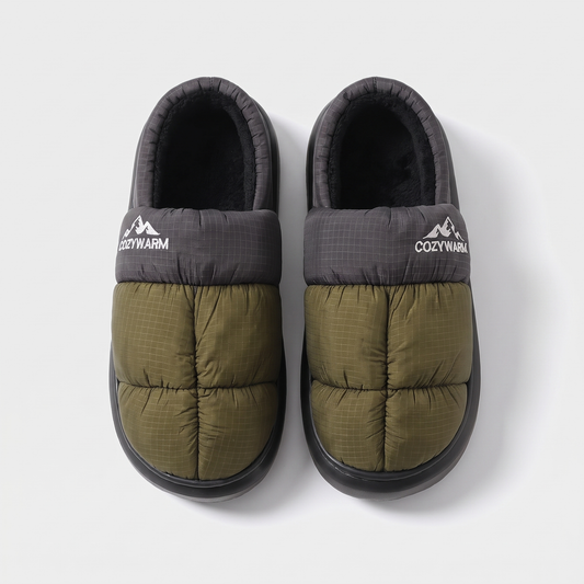 Camp-Pantoffeln geschlossen – warme Fleece-gefütterte Outdoor-Hausschuhe