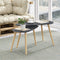 [en.casa] Couchtisch Set Beistelltisch 2er Set Dunkelgrau MDF/Kiefernholz