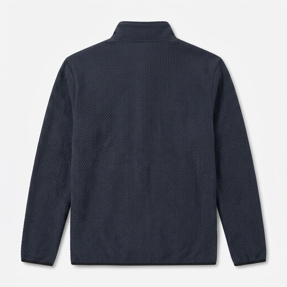 Herren Quarter-Zip-Pullover – strukturierter Fleece-Midlayer mit Brusttasche
