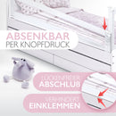 Kids Supply Bettgitter [150x80cm ] - Sicheres & höhenverstellbares Bettschutzgitter [70-90cm] - Rausfallschutz Bett für Kinder Bett & Elternbett [Eine Seite]