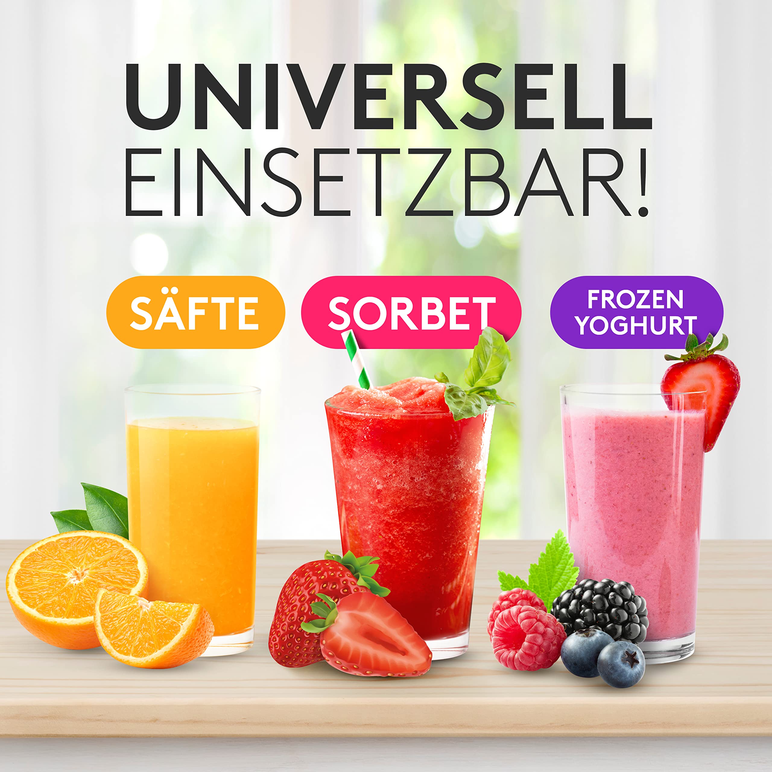 Vandenberg [DAS ORIGINAL] - Slow Juicer - Entsafter Gemüse und Obst - [150 W] Vitaminschonender Obstentsafter mit Umkehr Funktion Inkl. Reinigungsbürste - BPA Frei