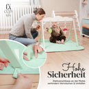 Cozy & Kin® Spielbogen Baby Holz mit Spielmatte & Spielzeug für die sensorische Entwicklung - 2in1 Spielebogen ohne Umkippen | Krabbeldecke für Bauchlage, Rückenlage | Stabil & Standfest