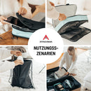 Atacama Premium Kompressions-Packwürfel-Set: Reißverschluss & Dual-Taschen, Packtaschen mit Kompression für Rucksack & Koffer - Schwarz Set of 6