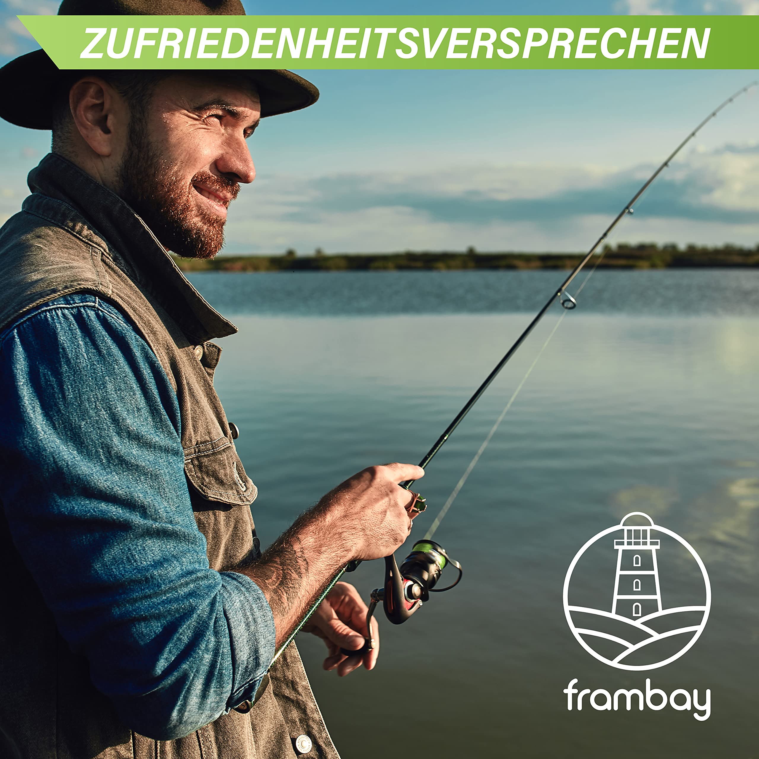 Frambay Geflochtene Angelschnur mit starker 4-Fach Flechtung I Angelschnur geflochten und flexibel I Fishing Line, Angelsehne, Angel Schnur - 150m (0,33mm)