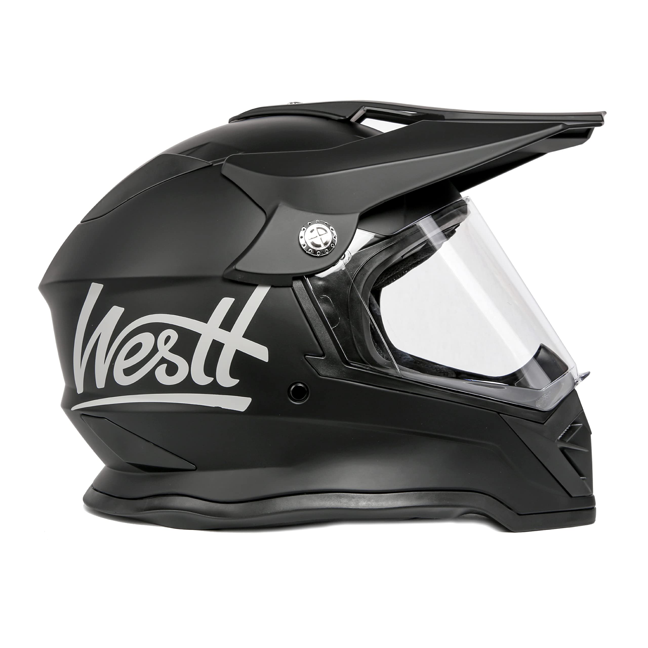 Westt Motocrosshelm Fullface Motorradhelm Herren Damen mit Visier Motocross Integralhelm Crosshelm Moto MTB Enduro Quad Helm Motorrad mit ECE Zertifizierung, schwarz, XL (59-60 cm)