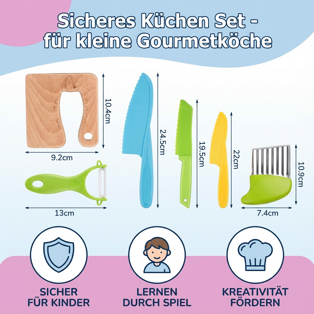 Rebolet | Kinder Küchen Set Sicheres Kochspielzeug