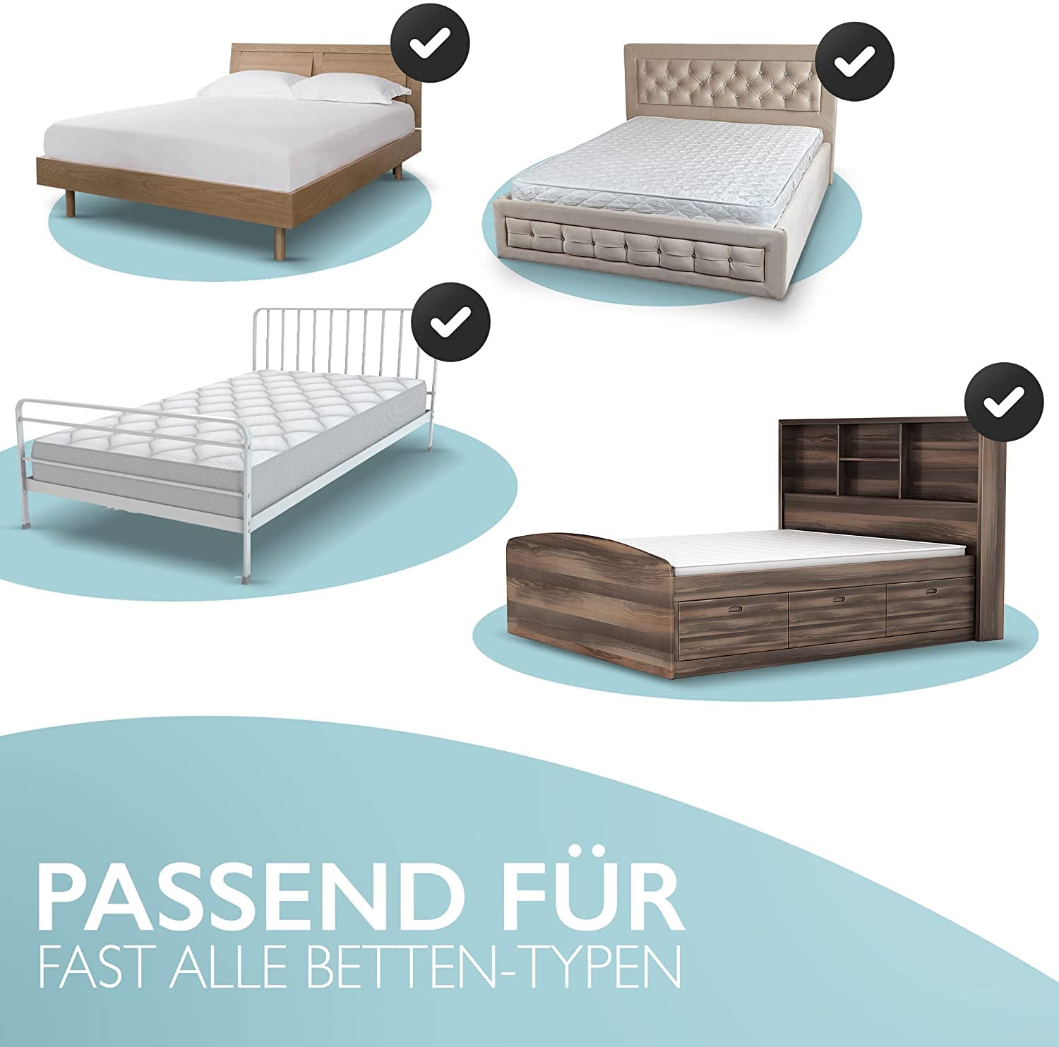 Kids Supply Bettgitter [150x80 cm]- Sicheres & höhenverstellbares Bettschutzgitter [70-90 cm]- Rausfallschutz Bett für Kinder Bett & Elternbett [eine Seite]