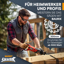 BAURIX® Säbelsägeblätter Holz I SHARK® [5 Stück] I 300 mm, 5 TPI I Sägeblatt Säbelsäge für schnelle und saubere Schnitte I Säbelsägeblatt für Grobholz, Nassholz, Brennholz, lebendes Holz