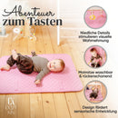 COZY & KIN® Spielbogen Baby Holz mit Spielmatte & Spielzeug für die sensorische Entwicklung - 2in1 Spielebogen ohne Umkippen | Krabbeldecke für Bauchlage, Rückenlage | Stabil & Standfest