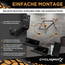 CYCLISTAR Fahrrad Wandhalterung bis 40kg − Robuste Fahrradhalterung Wand für MTB, Rennrad, E-Bike − Fahrradhalter Wand Pedalaufhängung +2x Stützwinkel