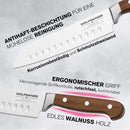 Wolfgangs hochwertiges Santoku Messer - Sushi Messer extrascharfe rostfreie Premium-Klinge - Santokumesser aus deutschem Hochleistungsstahl - Santoku