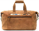 LEABAGS Dubai Reisetasche l Weekender l Reise Handgepäck l Bordgepäck l Kabinengröße l Cabin Size aus echtem Büffelleder l Vintage Look l Braun l 49x25x27 cm