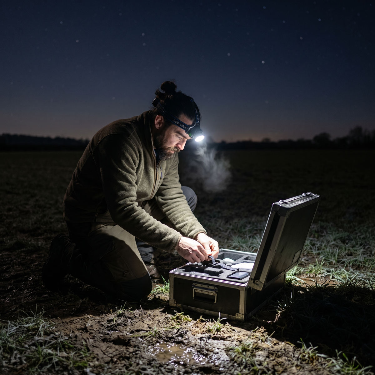 Stirnlampe wiederaufladbar – zoombarer Strahl mit drei Betriebsmodi