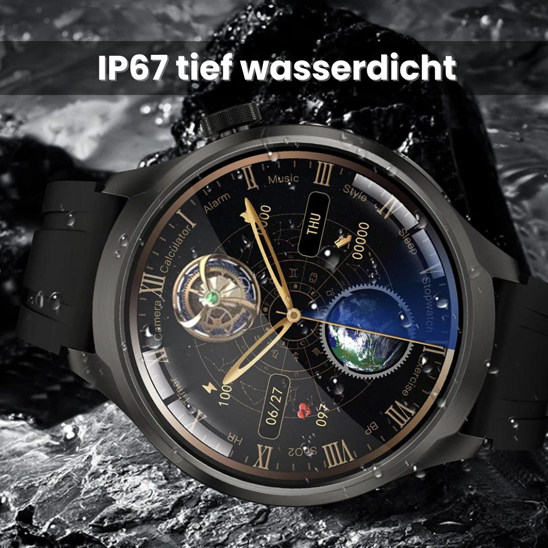 Rebolet | VitalSense Pro X - Gesundheits-Smartwatch mit Lederarmband (2025)
