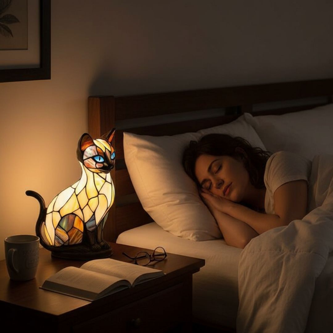 Rebolet | Luna Leuchtkatze – handgefertigte Lampe, die Herzen erstrahlen lässt