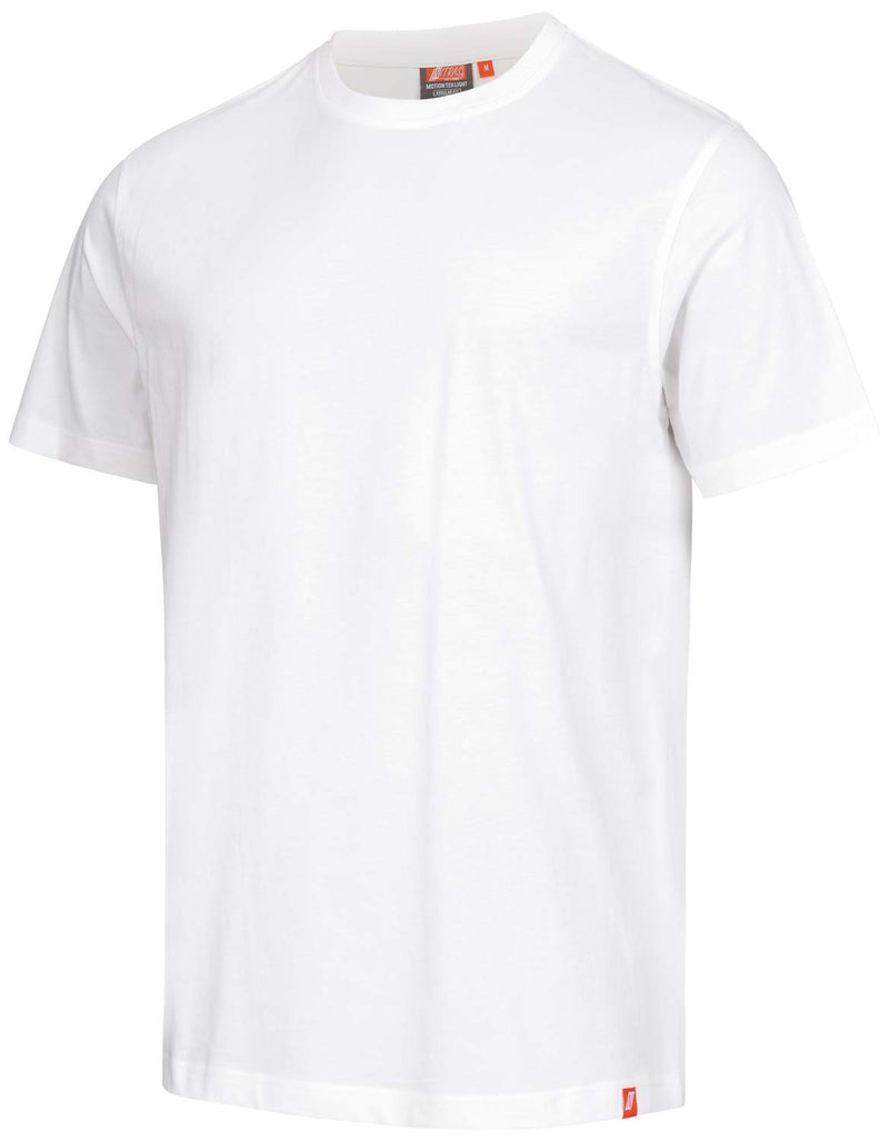 Nitras Motion TEX Light Arbeits-T-Shirt - Kurzarm-Hemd aus 100% Baumwolle - für die Arbeit - Weiß - M