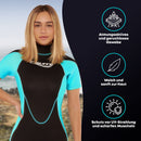 T´SUITS Neoprenanzug Damen [3mm, Shorty, Protector-I] | Tauchen, Schwimmen, Surfen, Kiten, Wasserski, Rafting - Jetzt Größe Wählen (XS, Damen Aquamarine/Schwarz)