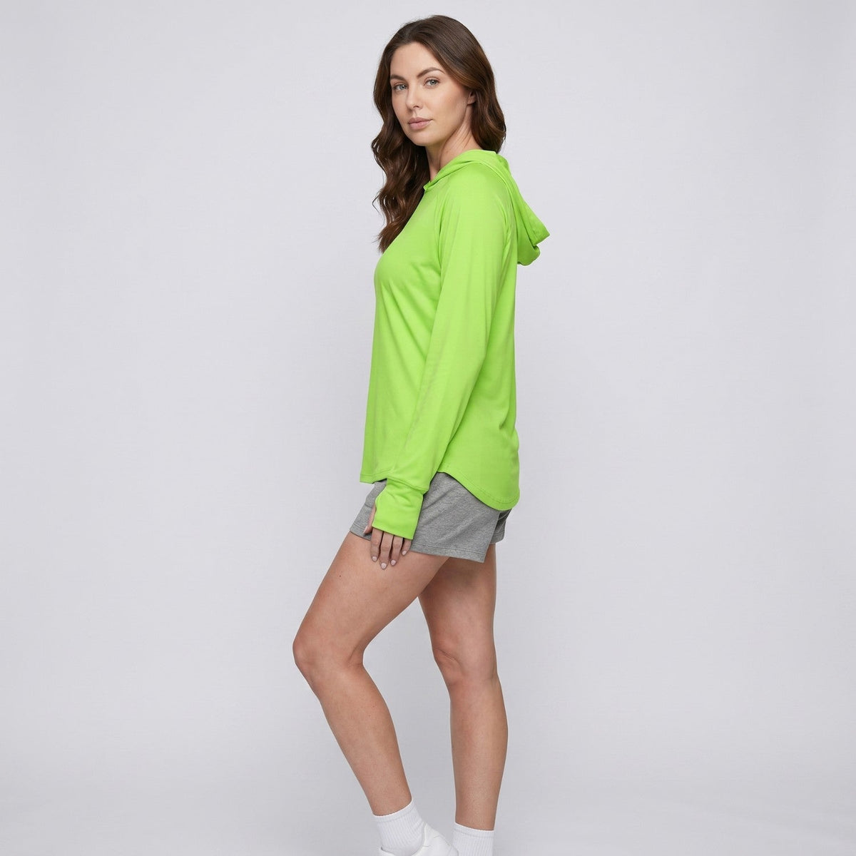 Damen Sonnenhoodie leicht – UPF 50+ UV-Schutzoberteil mit Kapuze