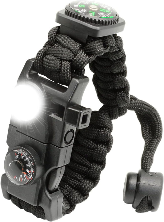 20-in-1 Überlebens-Paracord-Armband – verstellbares Ausrüstungsset