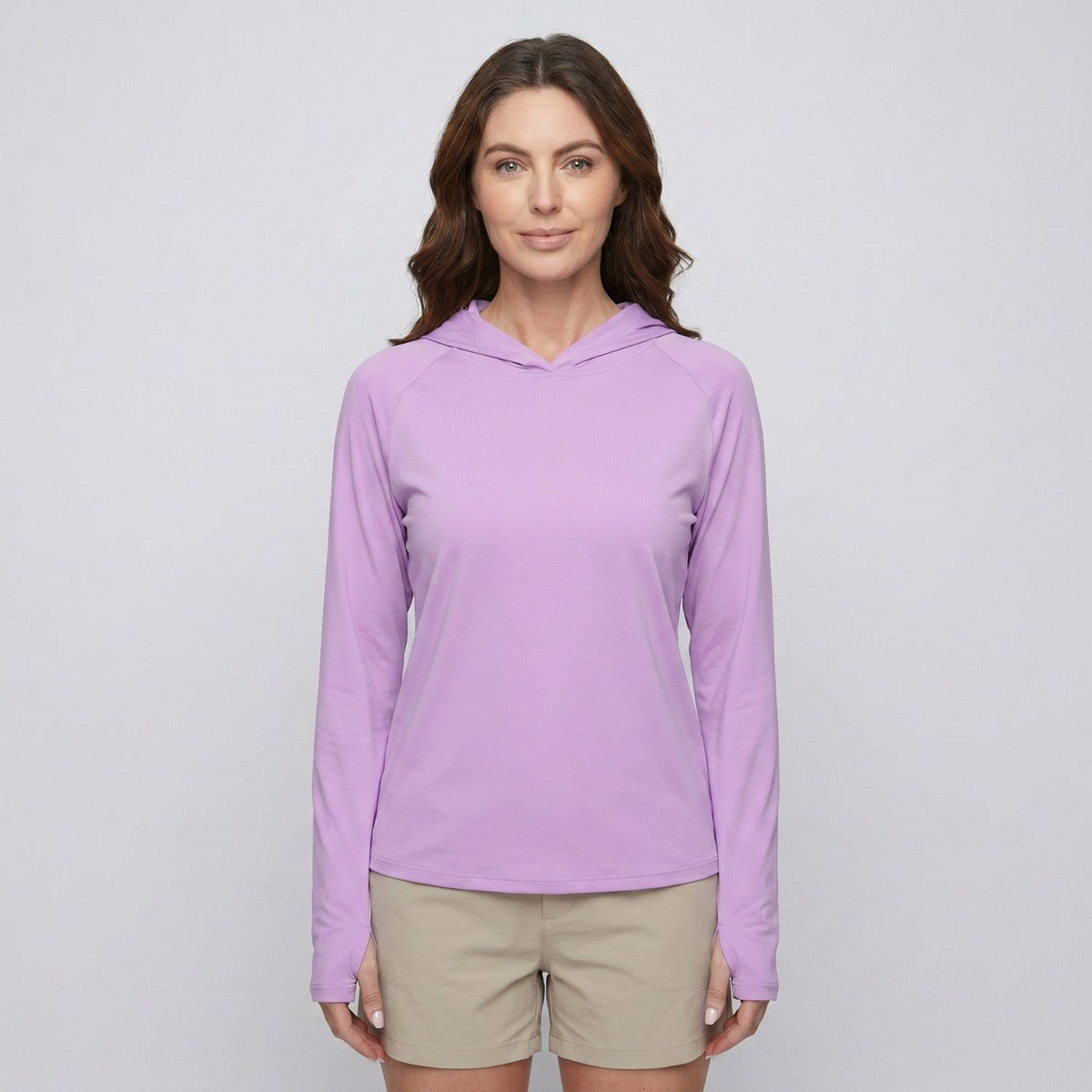 Damen Sonnenhoodie leicht – UPF 50+ UV-Schutzoberteil mit Kapuze