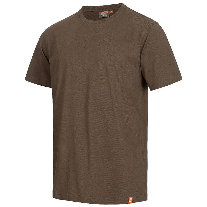 Nitras Motion TEX Light Arbeits-T-Shirt - Kurzarm-Hemd aus 100% Baumwolle - für die Arbeit - Braun - 3XL