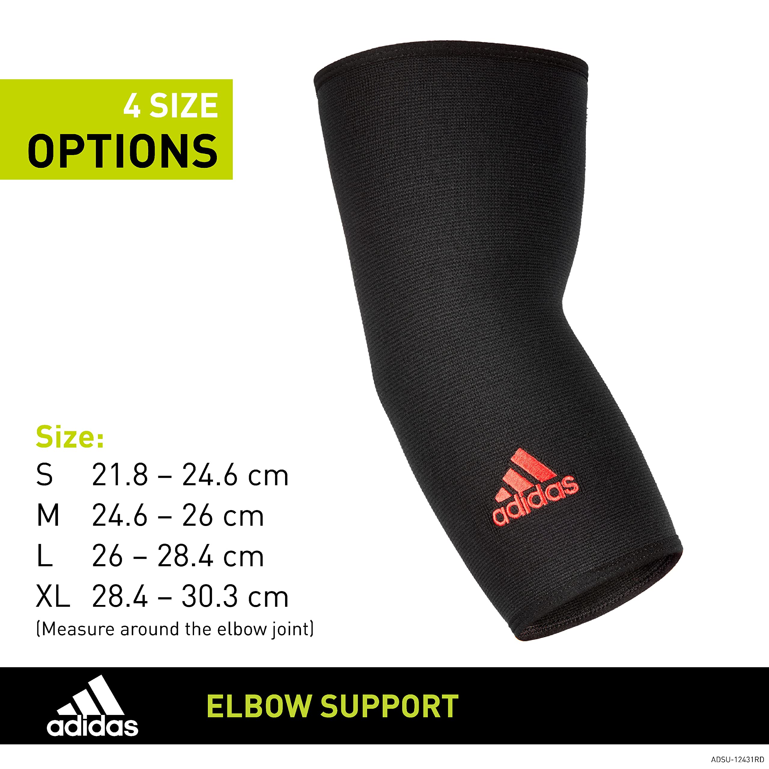 adidas Ellenbogenbandage Bandagen, Schwarz, S (um den Ellbogen)