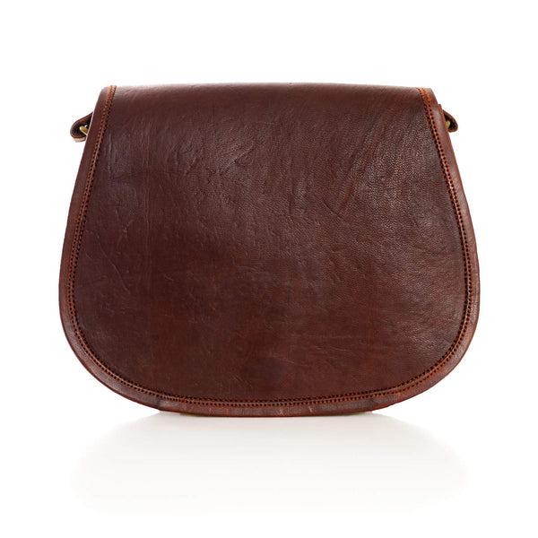 Leather Lane 'Katy' Handtasche Echtes Leder Vintage Umhängetasche für Damen Schultertasche Freizeittasche Retro Design Ledertasche Naturleder Braun