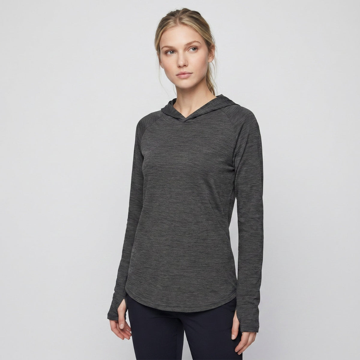 Damen Sonnenhoodie mittelschwer – UPF 50+ UV-Schutzoberteil mit Kapuze