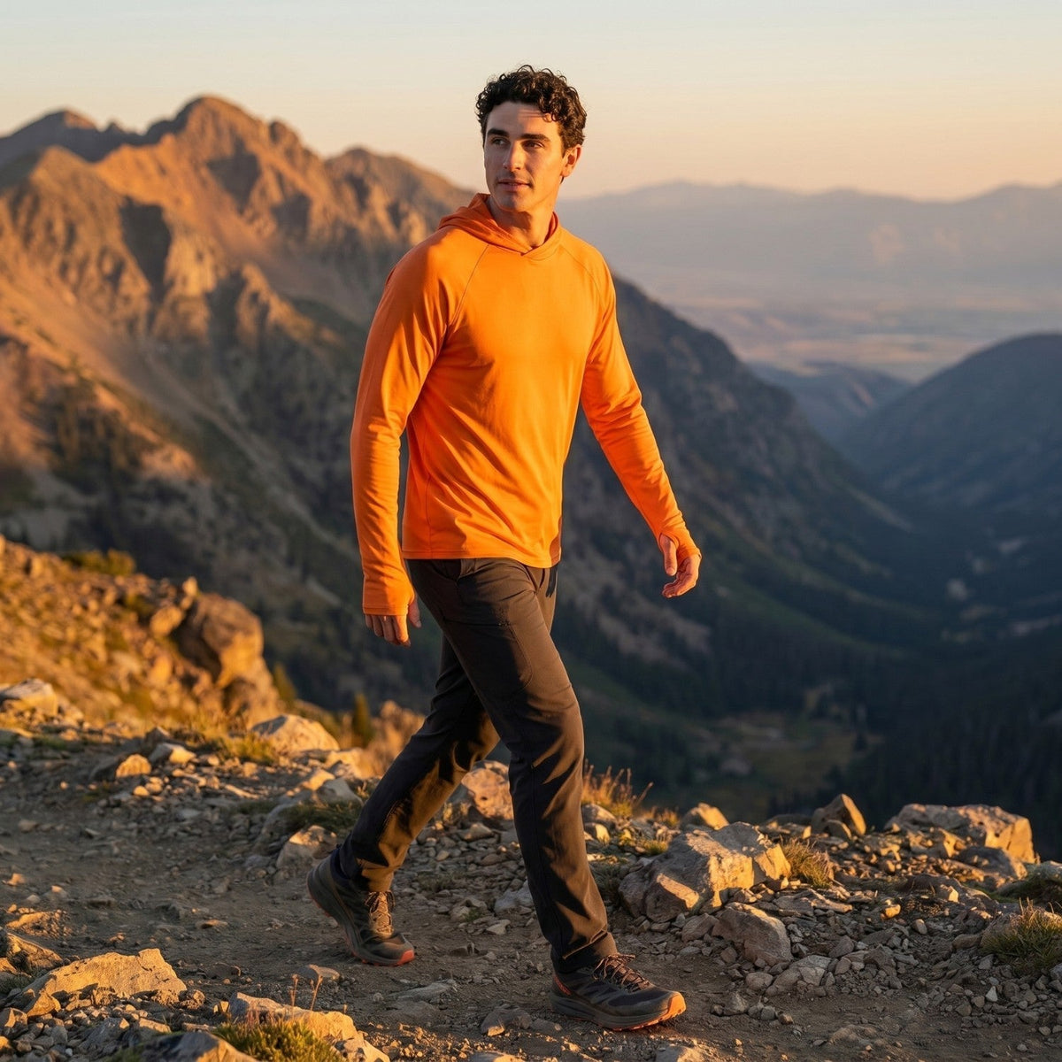 Herren UPF 50+ Sonnenhoodie – leicht, schnelltrocknend