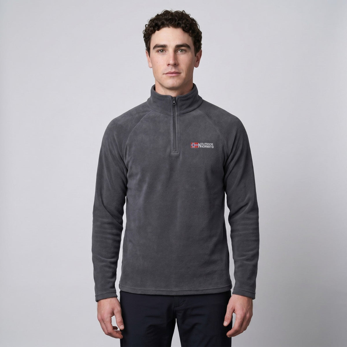 Herren Quarter-Zip Thermo-Fleece – atmungsaktiver Midlayer