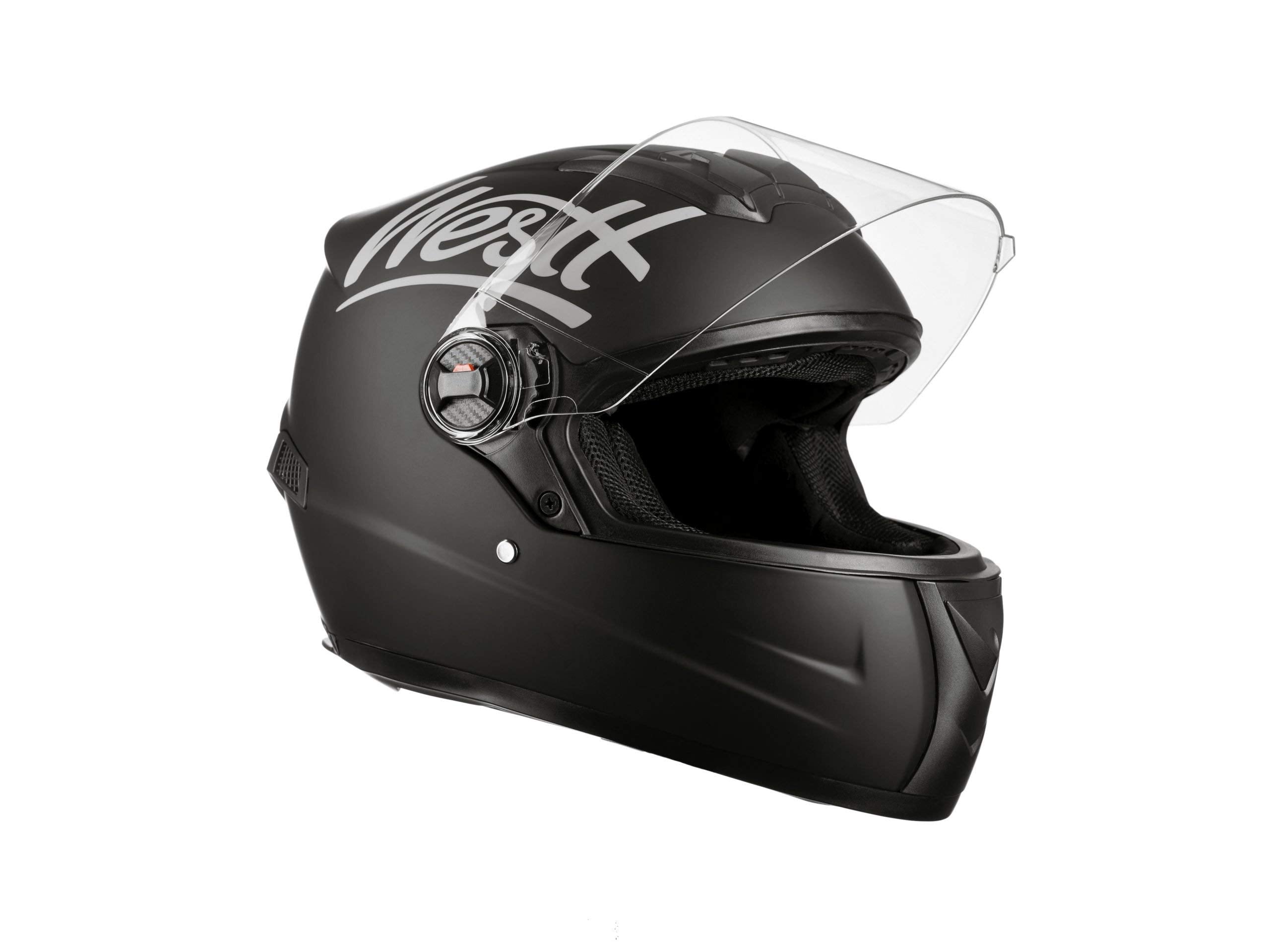 WESTT Storm Motorrad-Integralhelm I Motorradhelm schwarz-matt I innovativer Smart-Helm I stoßfester Motorradhelm I Integralhelm Herren & Damen I Mopedhelm I ECE Zertifiziert I Größe M