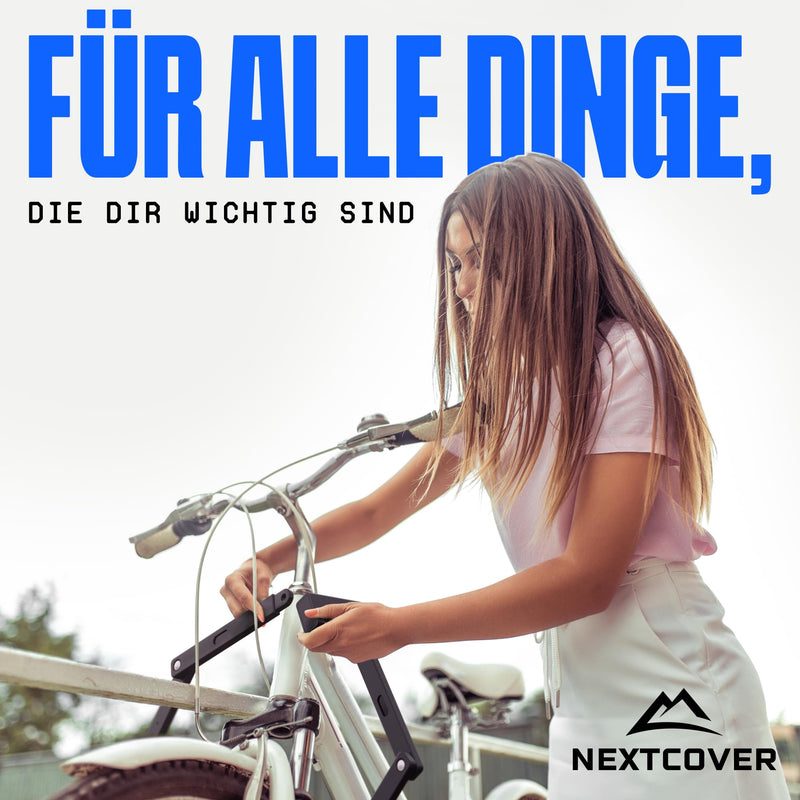 NEXTCOVER® Faltschloss Fahrrad mit SteelSecure-Technologie und 3 Schlüsseln I Robustes Fahrradschloss Faltschloss aus gehärtetem Carbonstahl I Fahrradschloss hohe Sicherheit inkl. Halterung