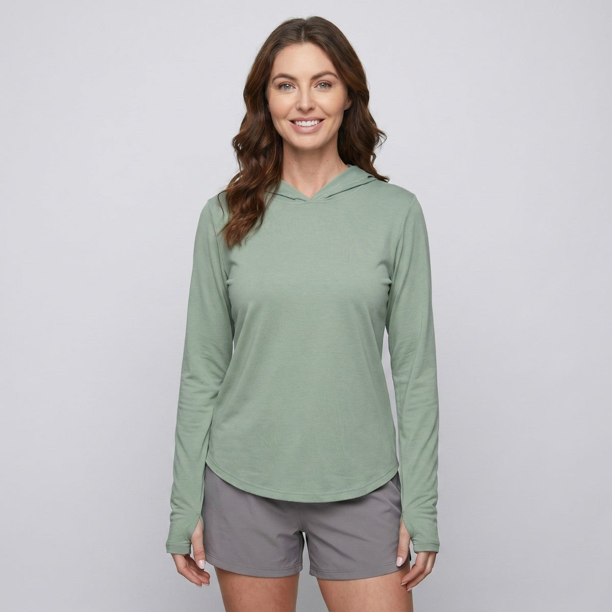 Damen Sonnenhoodie leicht – UPF 50+ UV-Schutzoberteil mit Kapuze