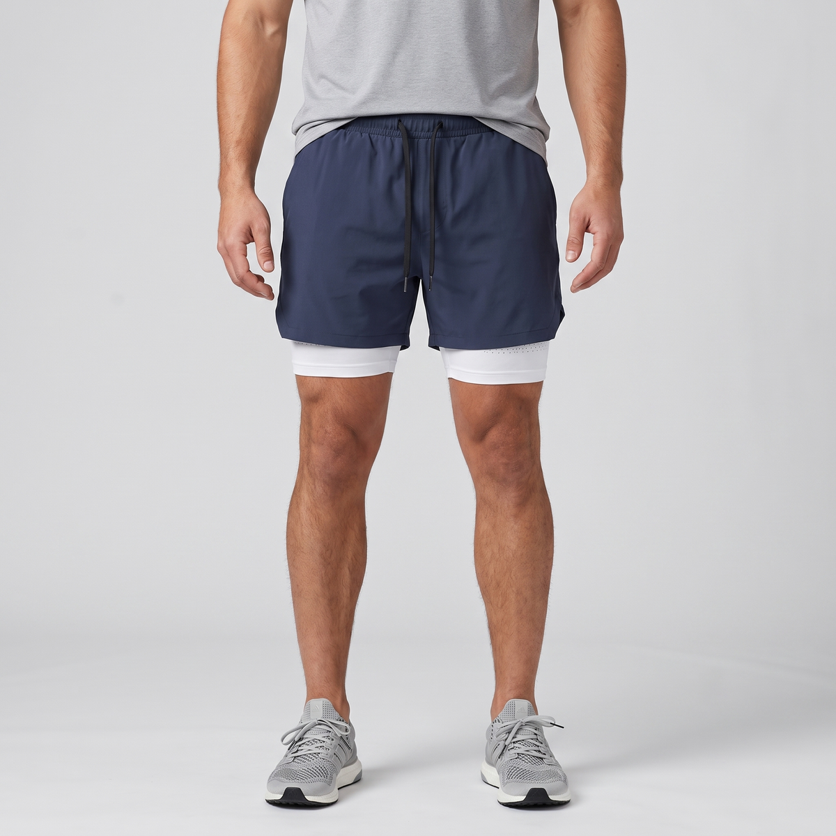 Herren Laufshorts 2-in-1 – mit Innenslip, Handytasche und Reißverschluss