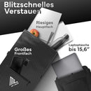 MIVELO NEU Fahrradtasche für Gepäckträger - 3in1 Gepäckträgertasche Rucksack Umhängetasche - 100% wasserdicht - mit herausnehmbarer Laptoptasche Carbon