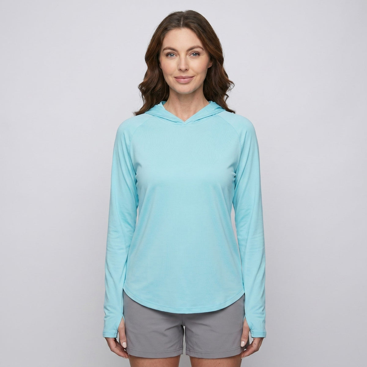 Damen Sonnenhoodie leicht – UPF 50+ UV-Schutzoberteil mit Kapuze