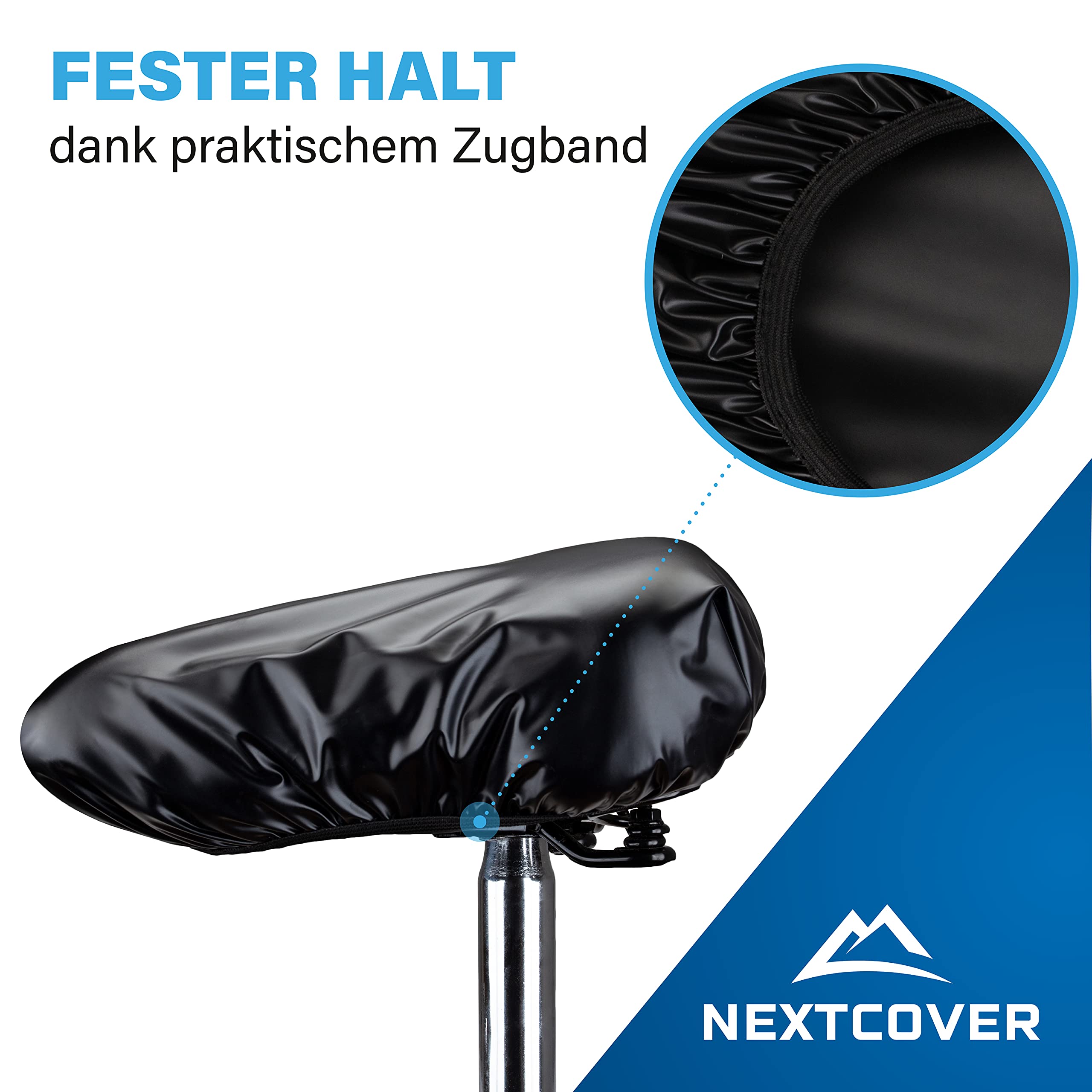 Nextcover Universal Sattelbezug Fahrrad 2er Set I 100% Wasserdicht I Regenschutz I Sattelschutz